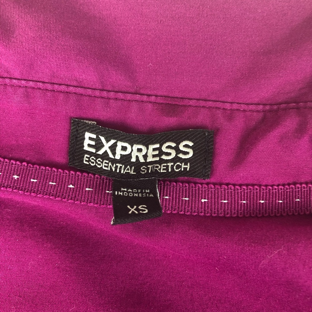 Women’s Fuchsia Button Up, Brand: Express, Size Xs - image 3